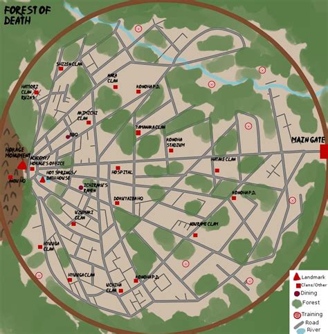 leaf village clans|map of the leaf village.